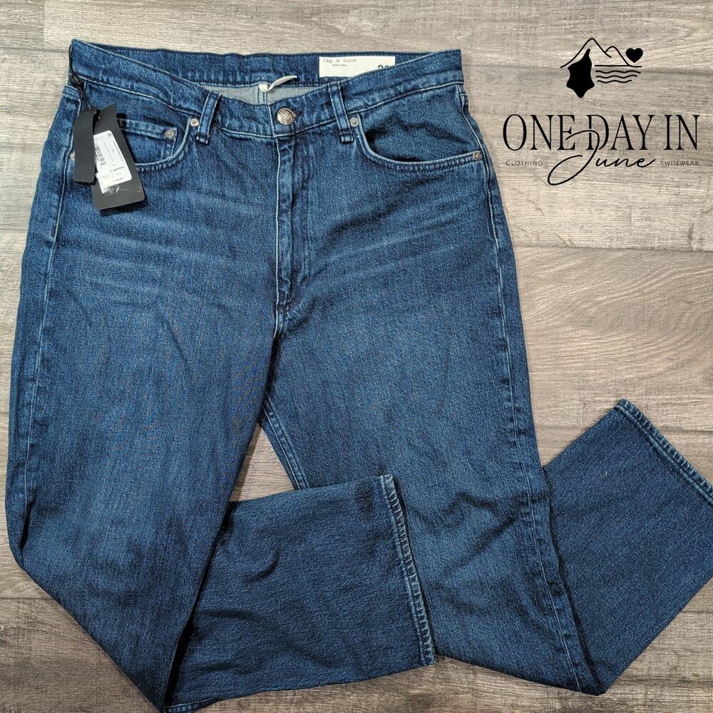 Rag & Bone The Harlow Mid Rise Straight Jeans Size 16 (33)